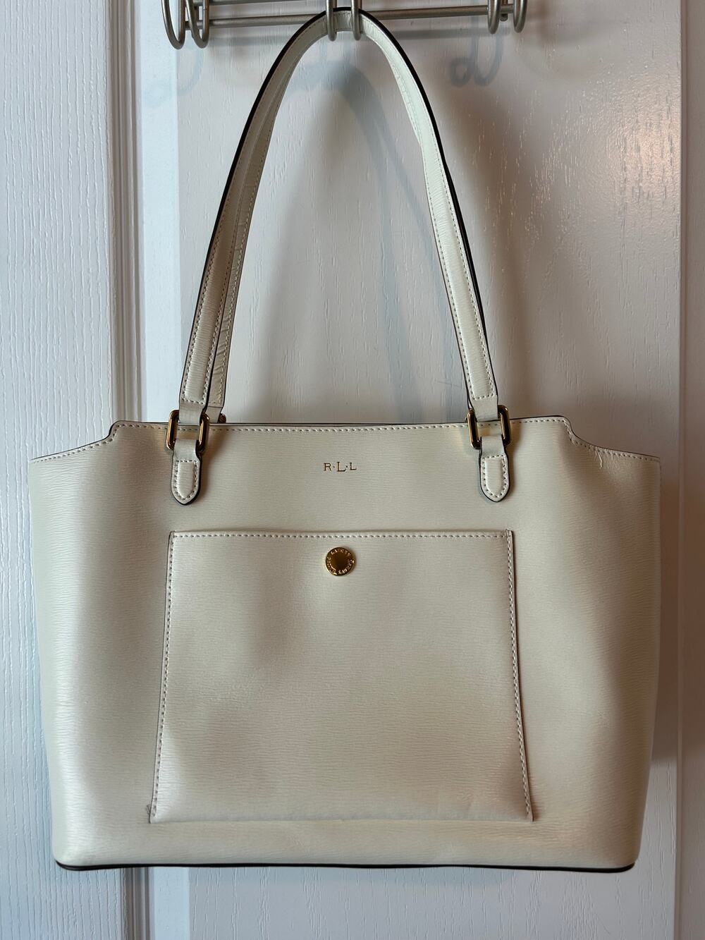 Lauren Ralph Lauren Newbury Leather Pocket Tote/Shopper Bag